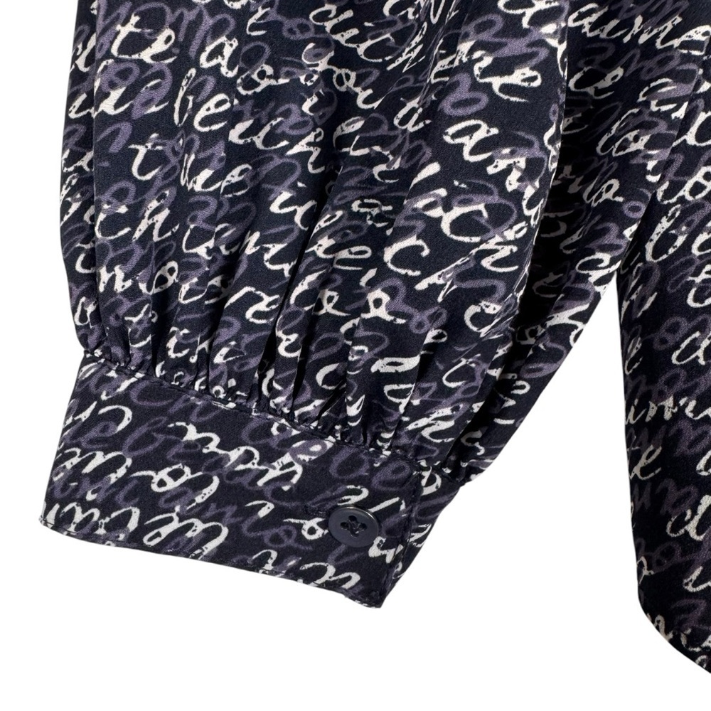 CAbi Medium Te Amo Navy Blue Blouse 5336 Love Letter Women's Shirt Top Tunic - Picture 6 of 8